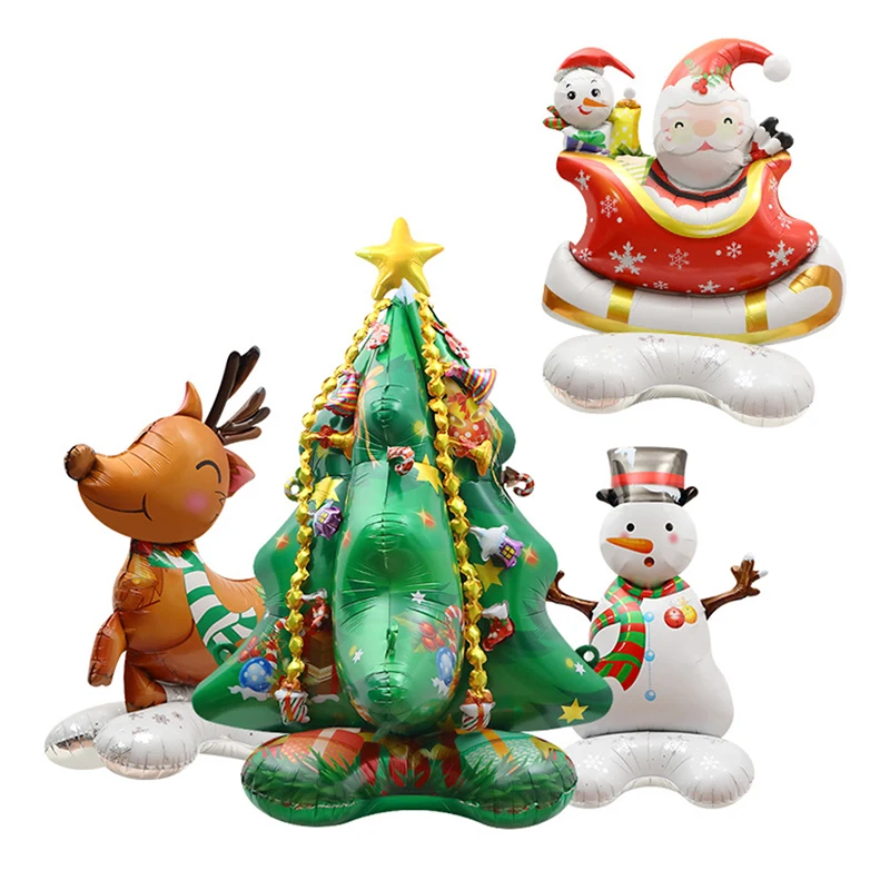 Vianočné Standable Fóliové Balóniky Santa Claus Šťastné A Veselé Vianoce, Výzdoba Pre Domáce Vianočné Ozdoby Vianočné Darčekové Firmware Nový Rok Obrázok 5
