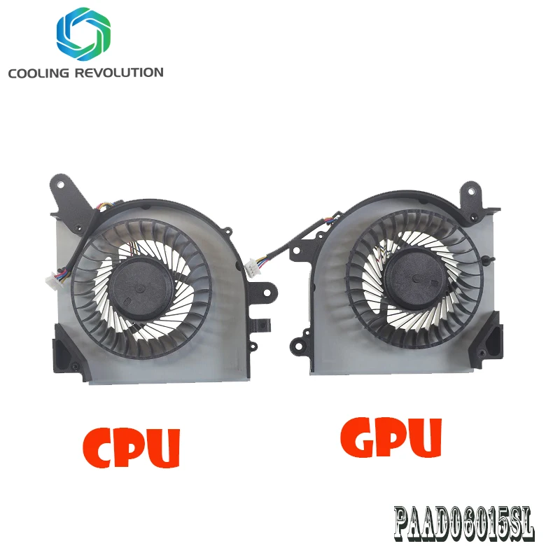 Notebook CPU GPU Chladiaci Ventilátor PAAD06015SL 0.55 A 5VDC N415 N416 pre MSI GF75 MS-17F1 17F2 17F4 17F5 Obrázok 1
