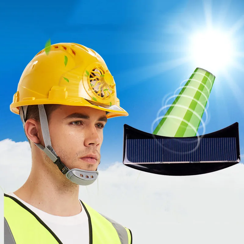 Vonkajšie Bezpečnosti práce Tvrdý Klobúk Solárnej Energie Ventilátor Prilba Konštrukcia Pracovisku ABS materiál, Ochranné Spp Napájaný Solárny Panel Obrázok 3