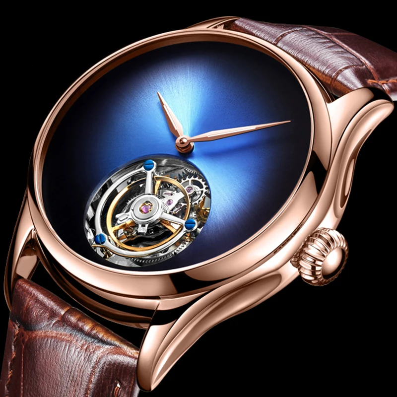 GIV Muži Mechanické náramkové hodinky Reálneho Lietania Tourbillon Kostra Náramkové Hodinky Hodinky pre Mužov Luxusné Sapphire 2021 reloj hombre Obrázok 0