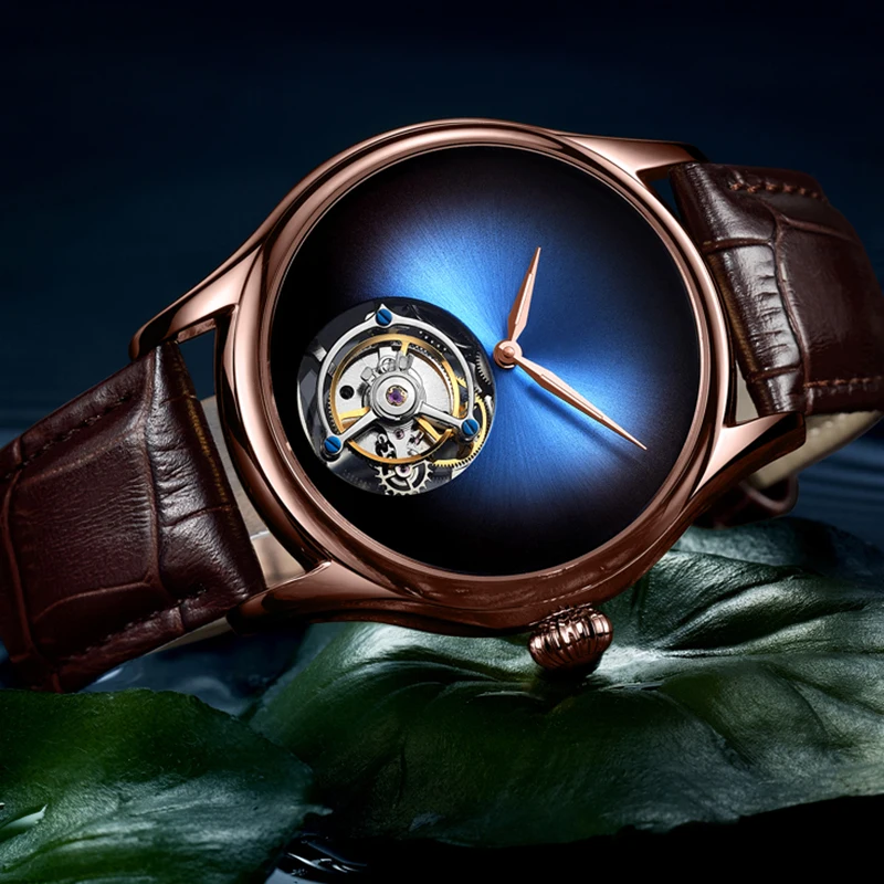 GIV Muži Mechanické náramkové hodinky Reálneho Lietania Tourbillon Kostra Náramkové Hodinky Hodinky pre Mužov Luxusné Sapphire 2021 reloj hombre Obrázok 1