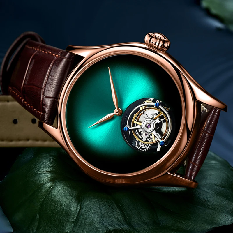 GIV Muži Mechanické náramkové hodinky Reálneho Lietania Tourbillon Kostra Náramkové Hodinky Hodinky pre Mužov Luxusné Sapphire 2021 reloj hombre Obrázok 2