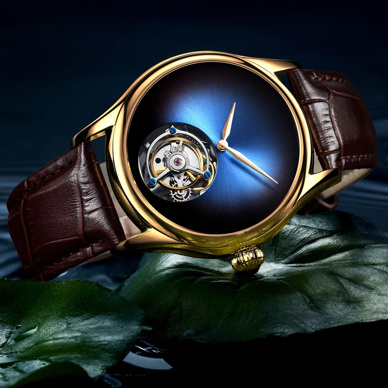 GIV Muži Mechanické náramkové hodinky Reálneho Lietania Tourbillon Kostra Náramkové Hodinky Hodinky pre Mužov Luxusné Sapphire 2021 reloj hombre Obrázok 3