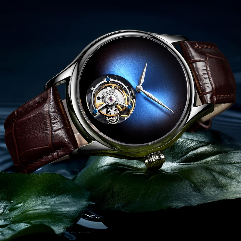 GIV Muži Mechanické náramkové hodinky Reálneho Lietania Tourbillon Kostra Náramkové Hodinky Hodinky pre Mužov Luxusné Sapphire 2021 reloj hombre Obrázok 4