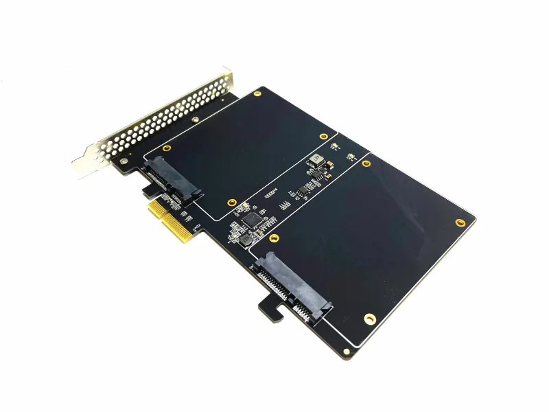DEBROGLIE-RAID Karty Adaptéra Dual SATA III PCI-E X4 Rozšírenie karty adaptéra pre PC win7/8/10 Obrázok 2