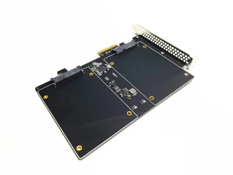 DEBROGLIE-RAID Karty Adaptéra Dual SATA III PCI-E X4 Rozšírenie karty adaptéra pre PC win7/8/10 Obrázok 4