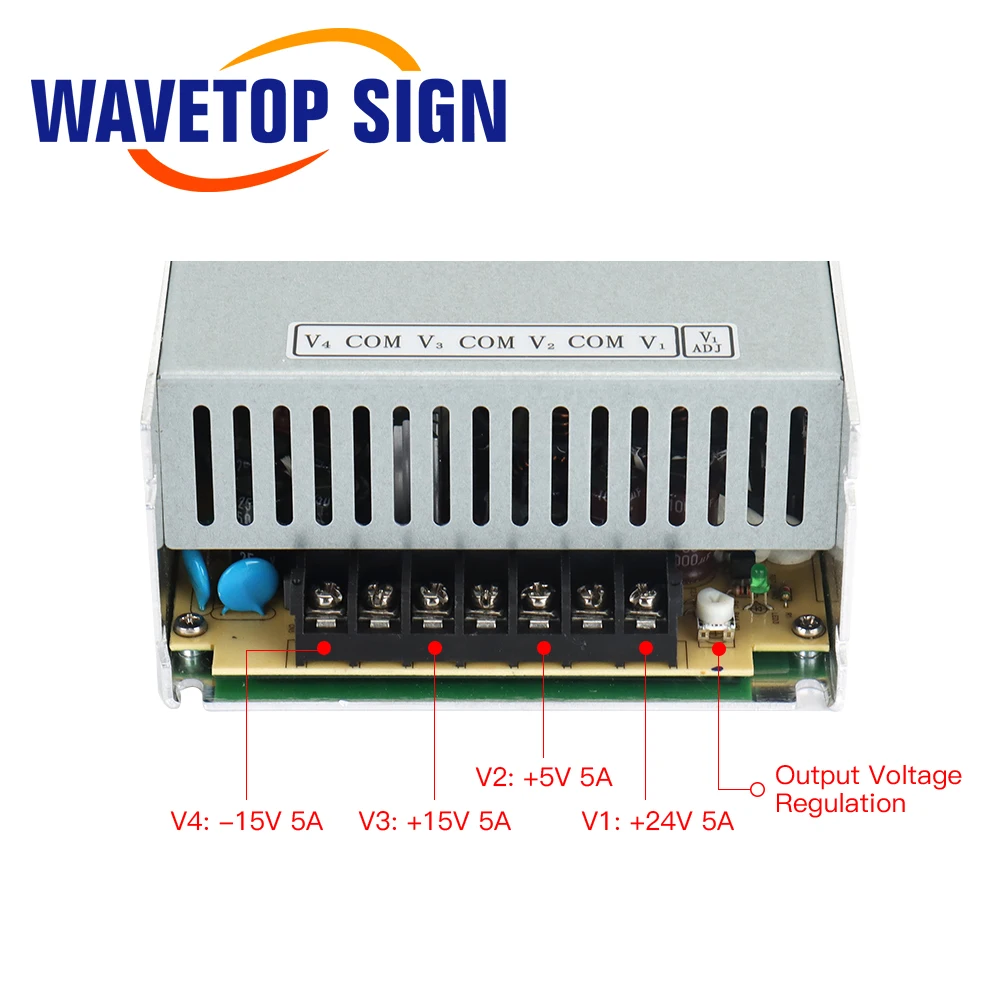 WaveTopSign Prepínanie Napájania HF500W-QV-A Výstupné 24V15A 15V5A 5V5A Triple Výstup pre Laserové Značenie Stroj Obrázok 3
