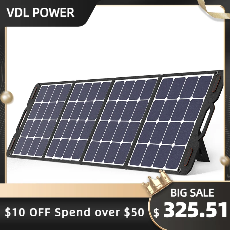 VDL Solárny Panel Skladacia 200W Monokryštalické Solárny Panel 16-20V MC-4/XT60 Výstup, Outdoor Camping Auto solárny panel Obrázok 0