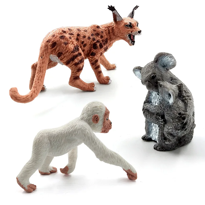 Simulácia Oviec V Jeleň Krokodíla Lynx husky psa Gorila Nosorožec Koala Šimpanz animal model figúrka hračka záhrada údaje Obrázok 4