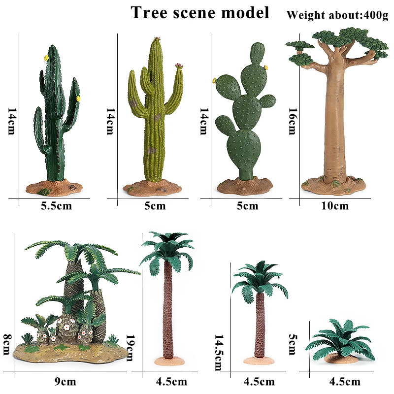 Oenux Domáce Dekorácie Simulácie Farmy Scény Série Zvieratá Model Kaktus Palmy Strčiť Akčné Figúrky Miniatúrne Roztomilé Dieťa Hračku Obrázok 1