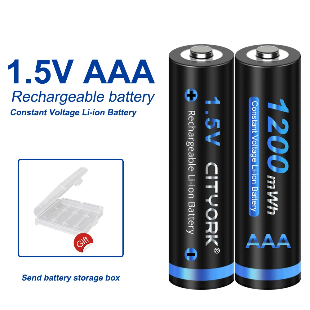 1.5 V AAA Lítiová Nabíjateľná Batéria 1200mWh AAA 1,5 V Li-ion, li ion Batérie Pre Diaľkové ovládanie ,Bezdrôtové myši aaa batérie Obrázok 2
