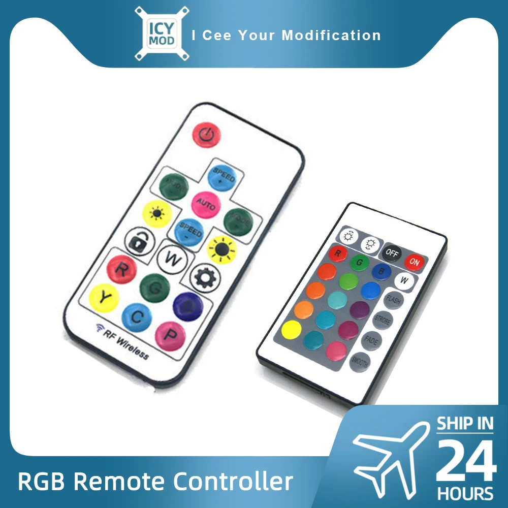 RF, RGB Controller Diaľkové Ovládanie-RGB Konvertor AURA SYNC Molex 4PIN SATA Napájania PC Herný 12V/5V Osvetlenie Úprava Obrázok 0