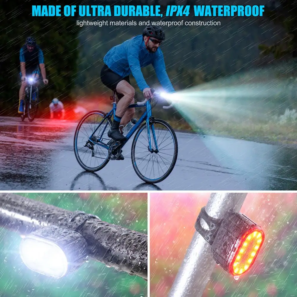 Stropné Svetlá (Predné, Zadné, USB Nabíjateľné Svetlometu Baterka Horský Bicykel zadné svetlo Cyklistické Svietidlo Svietidlo Bike Príslušenstvo Obrázok 3