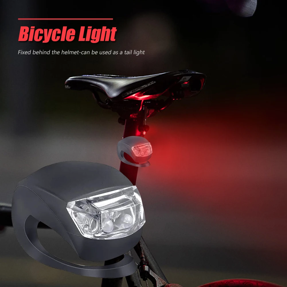 LED Silikónové Bicykel Predné, Zadné Svetlo Set 3 Režimy Nepremokavé MTB Horskej Ceste na Bicykli jazda na Bicykli Svetlometu Chvost Varovanie Lampa Obrázok 1