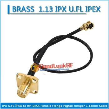 1.13 IPX U. FL IPEX na RP-SMA RPSMA RP SMA Female 4 diery Príruby ANTÉNNY Koaxiálny Pigtail Jumper 1.13 mm predĺžiť Kábel nízke straty