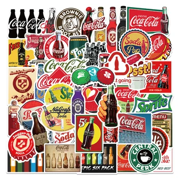 10/30/50Pcs Farba Vintage Cola Fľaše Kufor Nálepky Tvorivé Nepremokavé Graffiti Nálepka Skúter Počítača Tablet Odtlačkový