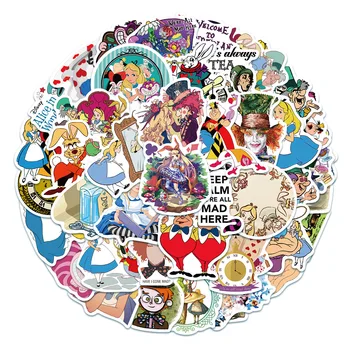 10/30/50Pcs/Set, Film Disney Alice in Wonderland Graffiti Nálepky Cartoon Obtlačky Notebook Gitara Batožiny Hračka Nálepka pre Deti