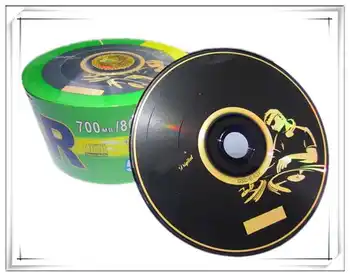 10 disky Triedy A 700 MB Prázdne DJ Black Vytlačené Disk CD-R