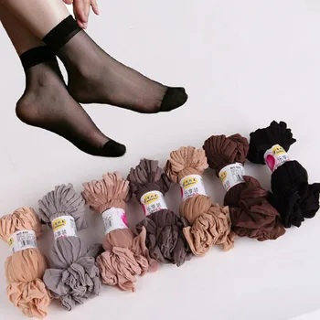10pcs Ultratenké Transparentné Ponožky Letné Neviditeľné Ponožky Pre Ženy Priedušná Crystal Hodvábne Pančuchy, Antibakteriálne Ponožky Čln