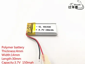 10pcs/veľa 3,7 V 150mAh 401430 Lithium Polymer Li-Po li ion Nabíjateľnú Batériu buniek Pre Mp3 MP4 MP5 GPS
