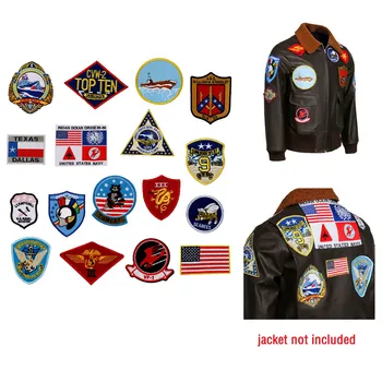 17pcs/veľa Top Gun 2 Tému DIY Logo Tkaniny Vyrobené Šitie Odznaky, Kožené Osobné Bunda Príslušenstvo Jemná Výšivka Loga