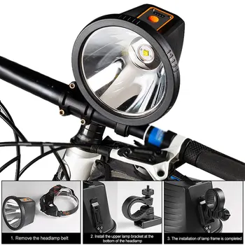 2 v 1, USB Nabíjanie Svetlo na Bicykel LED Svetlomet 4 Režimy Nastaviteľný Uhol Predné Koleso predné svetlo s vstavanej Batérie.