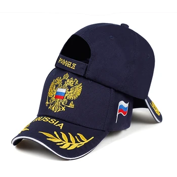 2019 nové módne RUSKO vyšívané šiltovku módne vonkajšie clony klobúk muži ženy bežné klobúky nastaviteľné %bavlna športové čiapky