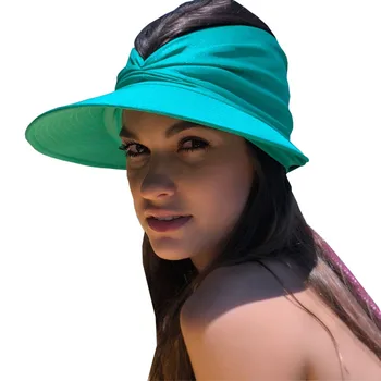 2022 Nové Letné Pláž Hat Veľké Tienidlo Slnko Čiapky Pre Ženy Outdoor UV Ochranu Top Prázdne Športové šiltovku