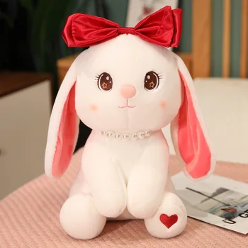 22-45 cm Roztomilá Plyšová Bowknot Bunny plyšáka Králik Plyšové Mäkké Bábiky Baby Hračky pre Dievčatá Priateľka Miluje Domov Auto Dekorácií