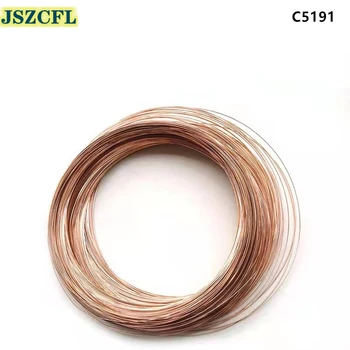2M C5191 Fosfor-Bronz, Priemer Drôtu 0.05/0.1/0.2/0.3/0.4/0.5/0.6/0.8/1/1.5/2/3/4 mm fosforu medený drôt DIY Materiál