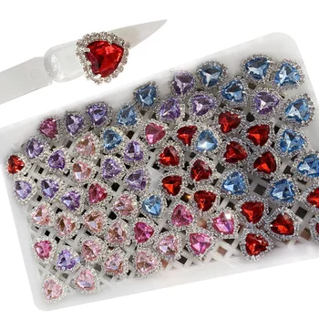 3D Charms Milujúceho Srdca Nail Art Decoration Kamienkami Valentína Nechtov Diamanty Gem Manikúra Nechty pre Profesionálne Dodávky