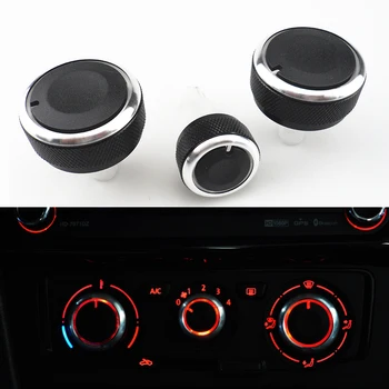 3ks/Set Auto Klimatizácia na vypnúť otočením prepínača nálepku krytu gombík dekorácie Pre Volkswagen Passat B5 /Bora, Golf 4