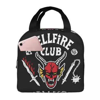4 cudzinec Hellfire Club Logo Obed Tašky Vodotesné Izolované Plátno Chladnejšie Tepelnej Piknik Práce Tote pre Ženy, Deti