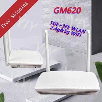 4Pcs/Veľa GM620 Gpon onú exkluzivitu Ont WIFI Router 1GE+3FE WLAN+2.4 g&5g WIFI AC Optical Network Terminal Druhej Ruky