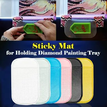 6pcs/set Anti-Slip Sticky Mat Diamond Maľovanie Zásobník Sticky Gélové Podložky Univerzálny Mount Držiak 5D Diamond Výšivky Príslušenstvo