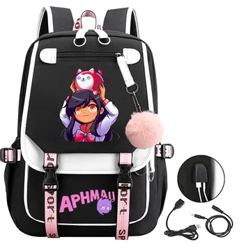 Aphmau aktovka charakter comic hry cestovanie bežné notebook backpack batoh