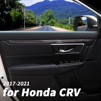 Auto, interiér, čalúnenie pás vnútorné dvere, panel dverí uhlíkové vlákno modifikované svetlé pásy príslušenstvo Pre Honda CR-V crv 2017 18 19 2021