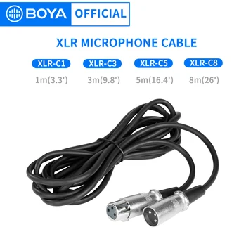 BOYA XLR-C1, C3-C5, C8 zásuvkový XLR konektor pre Mikrofón Kábel pre Rozhovor Vlog natáčať Video Robiť a Moree Mic Adaptéry 1 metrov