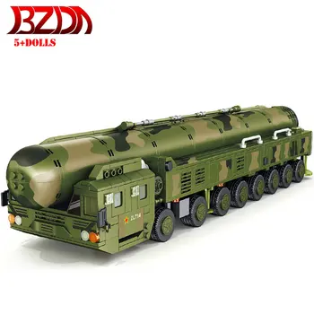 BZDA Vojenské série DF-17 DF-100 DF-41 Missile launcher auto Stavebných Blokov allistic Strela truck Tehly modle hračka Pre Dary