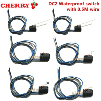 CHERRY micro switch s 0,5 M drôt DC2 DC3 A1AA A1LA A1RB krátke/dlhé/kladka/ohnuté rukoväť 10A250V DRÔT Nepremokavé prepínač