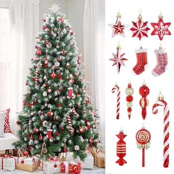 Candy Cane Vianočný Strom Dekorácie Veselé Vianočné Dekorácie pre Domov 2022 Navidad Darček Vianočný Stromček, Ozdoby Nový Rok 2023