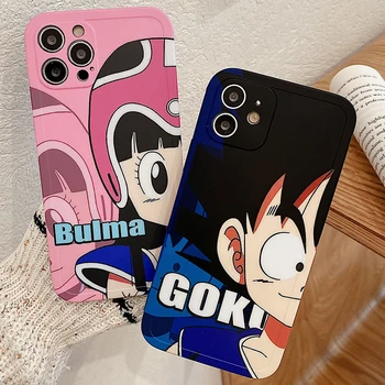 Cartoon Dragon Ball Goku Bulmaphone púzdra pre Iphone 13 12 11 Pro Max X Xr Xs Max 7 8 Plus Anime Postavy Mäkký Kryt Tpu Dary