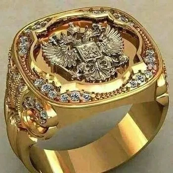 Despotický pánske Luxusné Troch-dimenzionální Vyrezávané Prstene pre Mužov, Svadobné Party Zásnubný Prsteň Výročie Darček Anillo Hombre