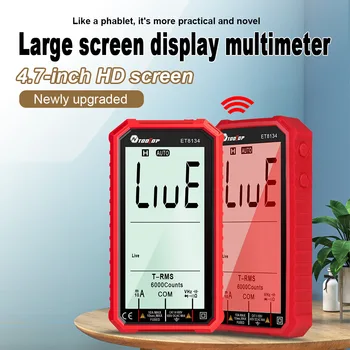 ET8134 Digitálny Multimeter 4.7 V LCD full displej AC DC Voltmeter Ammeter Ohm Napätie Tester Kapacitné Diódy merací nástroj