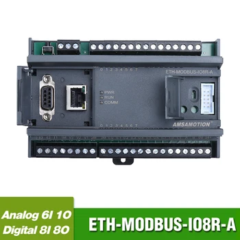 ETH-MODBUS-IO8R-A Ethernet Modul PLC MODBUS TCP RTU RS485 Prevodník Digitálny 8I/O Analógový 6I Prepínač Nadobudnutie Naozaj