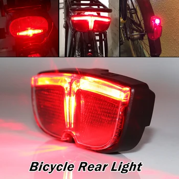 Elektrický Bicykel Led Červené zadné svetlo na Zadnej Rack Blatník, Zadné Svetlo Na Bicykel Batérie Cyklistické Príslušenstvo Skúter Lampa