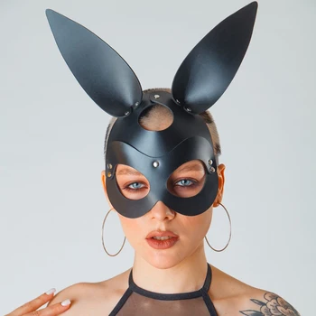 Erotické Kožené Sexy Ženy Maska Cosplay Bdsm, Fetiš Halloween Maškaráda Loptu Efektne Punk Masky Doplnky Strany