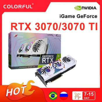 FAREBNÉ Nové RTX 3070 3070 TI 8GB LHR HERNÉ NVIDIA GDDR6X Grafické Karty 256bit PCI Express 4.0 16X Video Karta placa de video