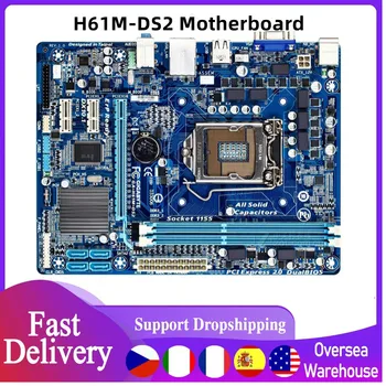 H61 Doske H61M-DS2 Pätica LGA 1155 CPU Intel DDR3 Pamäte 16 GB Dual Channel Pamäte VGA Rozhranie Doske