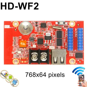 HD-WF2 HD-W60-75 Wifi / USB Led Ovládanie Karty 768*64 Pixelov Farebný Led Controller 2xhub75e Port Pre P2.5 P3 P4 P5 P6 P8 P10